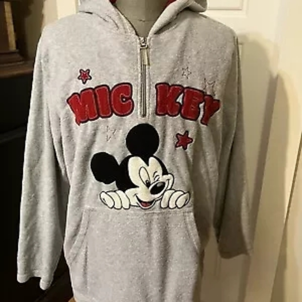 Gray Mickey Mouse Hoodie